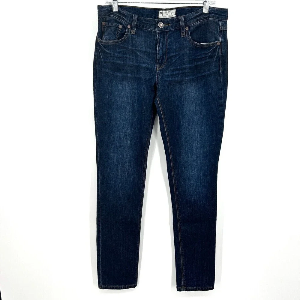 FREE PEOPLE Tijuana Blue Denim Casual Skinny Jeans Size 28